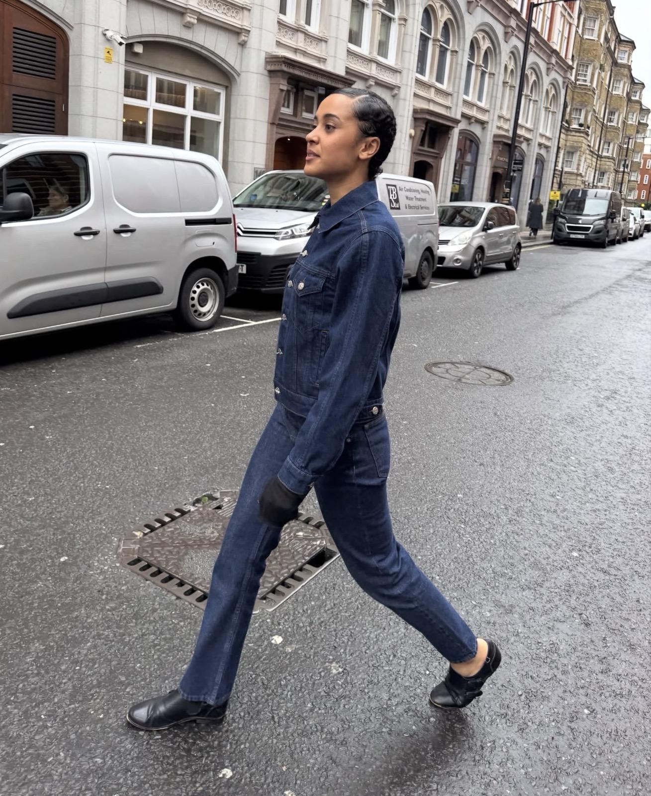 DALA Denim Suit Walking